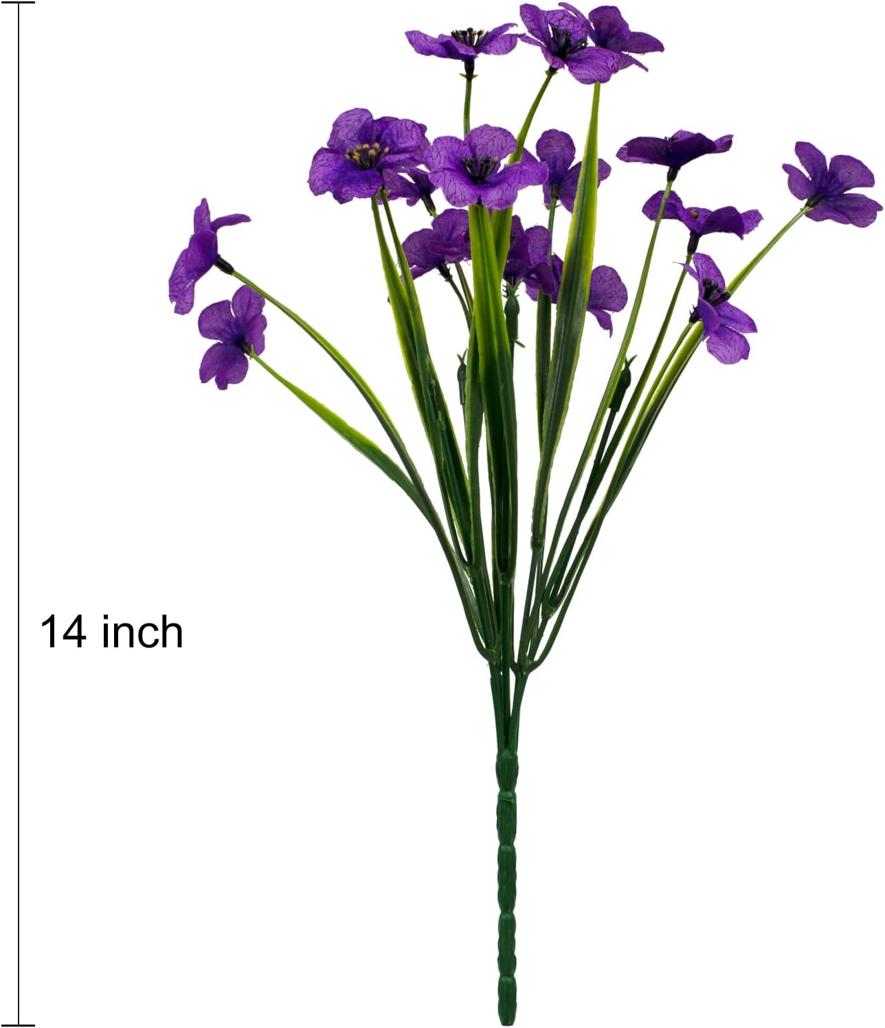 15 Bundles Artificial Flowers UV Resistant Fake Silk Plants