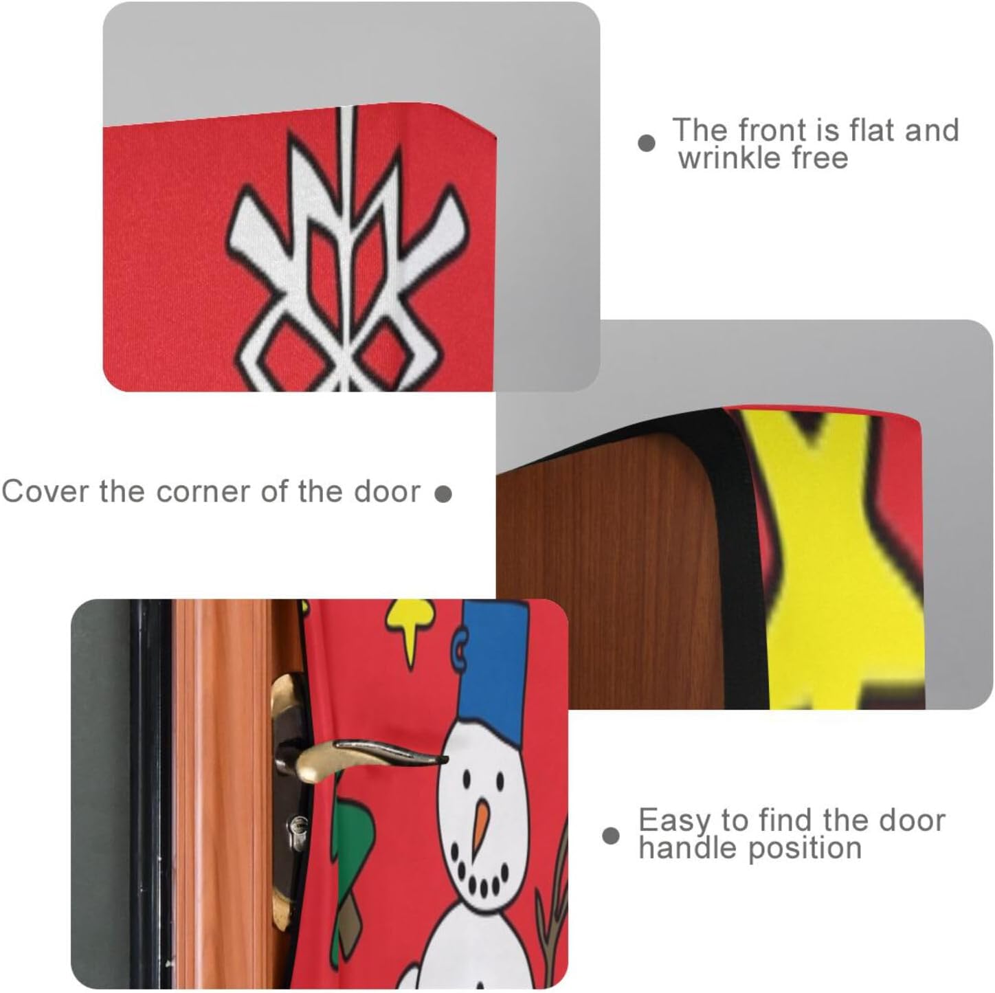 Susiyo Snowflakes Pine Tree Door Cover Stretchy Washable