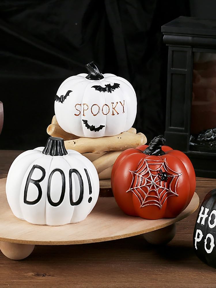 Belupai Halloween Pumpkin Ornaments Set