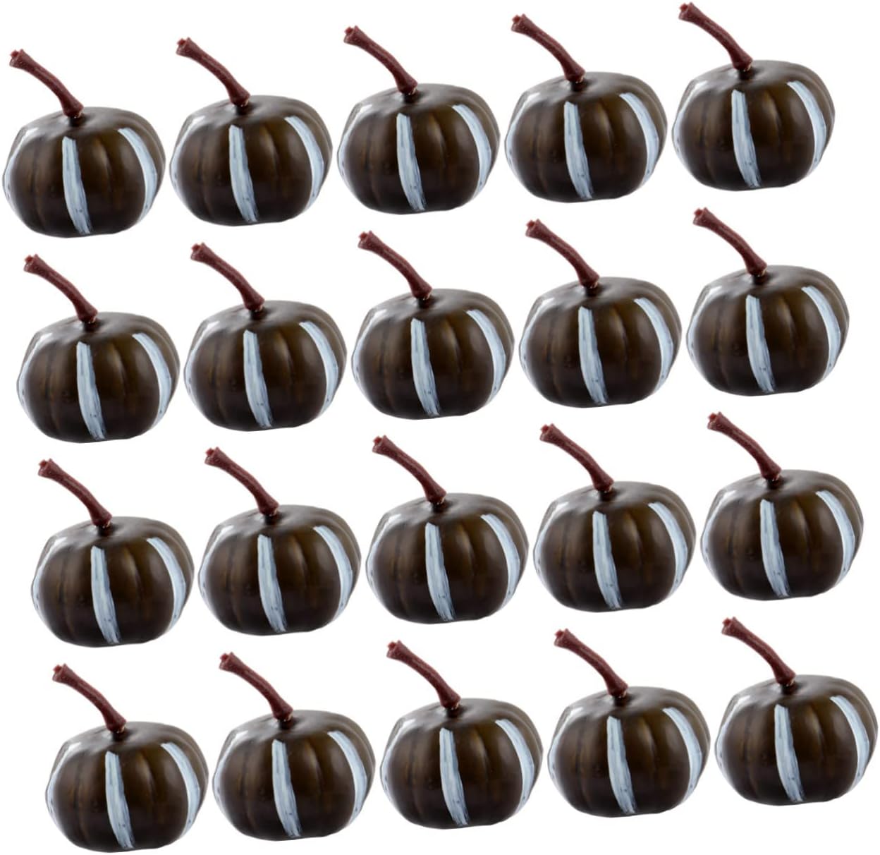 PRETYZOOM 20pcs Mini Artificial Pumpkins for Halloween Decorations