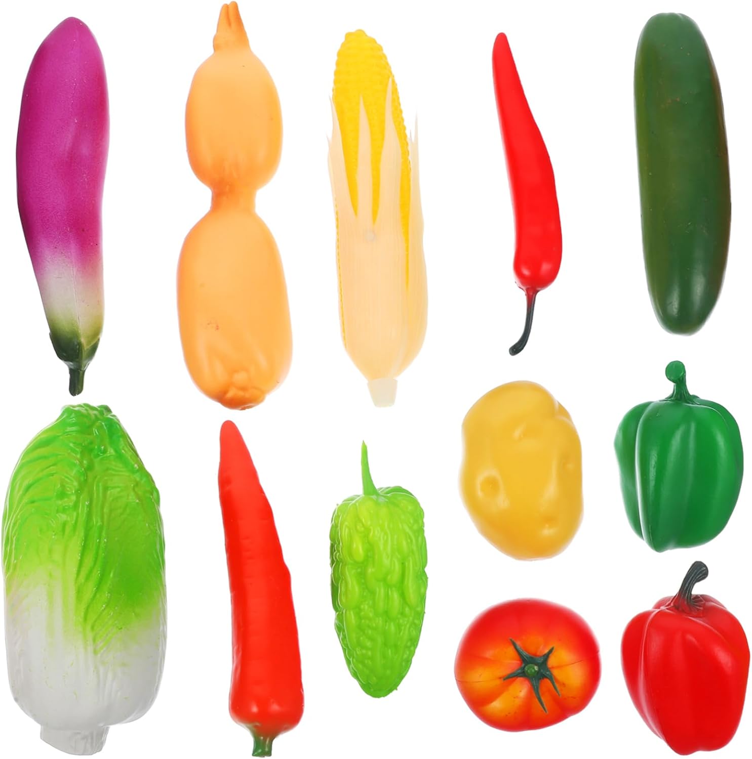 12pcs Artificial Vegetable Models for Educational and Decorative Use