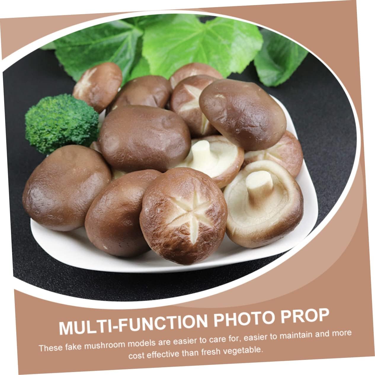 Amosfun 6pcs Decorative Simulated Mushroom Models