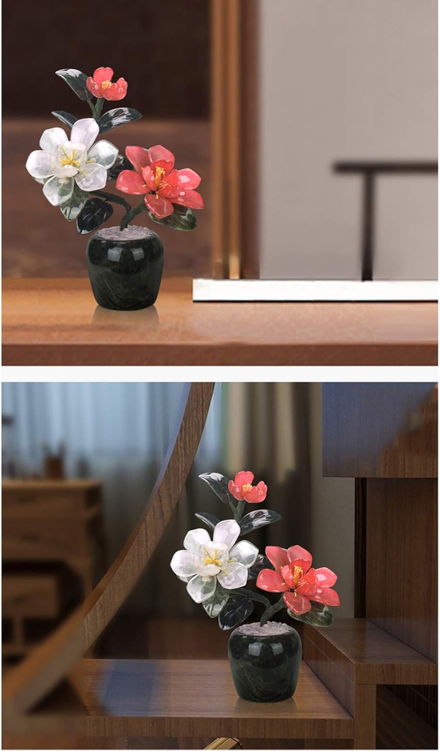 Artificial Peony Bonsai Tree Indoor Decoration