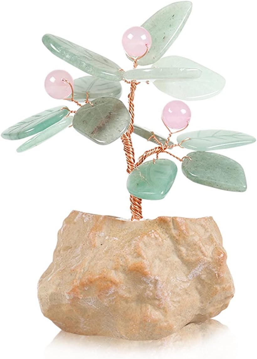 Artificial Bonsai Tree Crystal Pot Wealth Feng Shui Plant