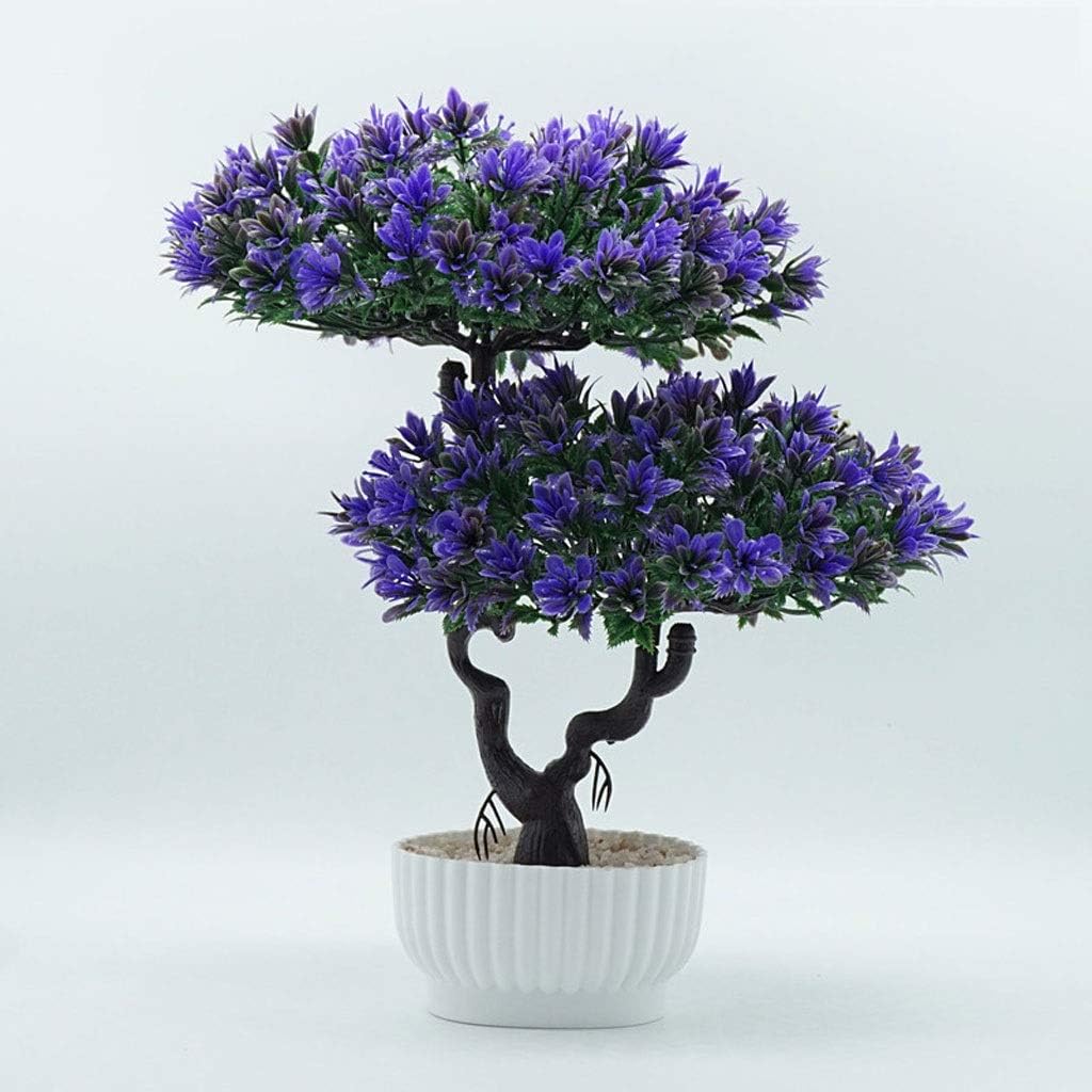 Artificial Bonsai Tree with Realistic Pine Leaves and Stone Base