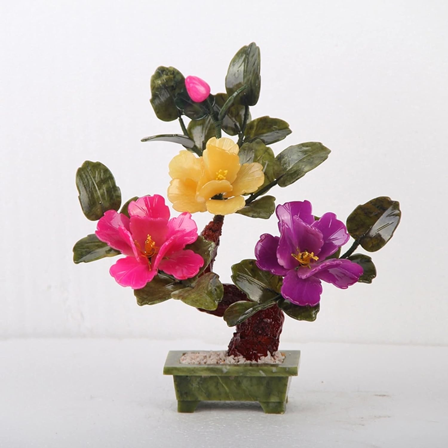 Artificial Bonsai Tree with Jade and Peony Decor