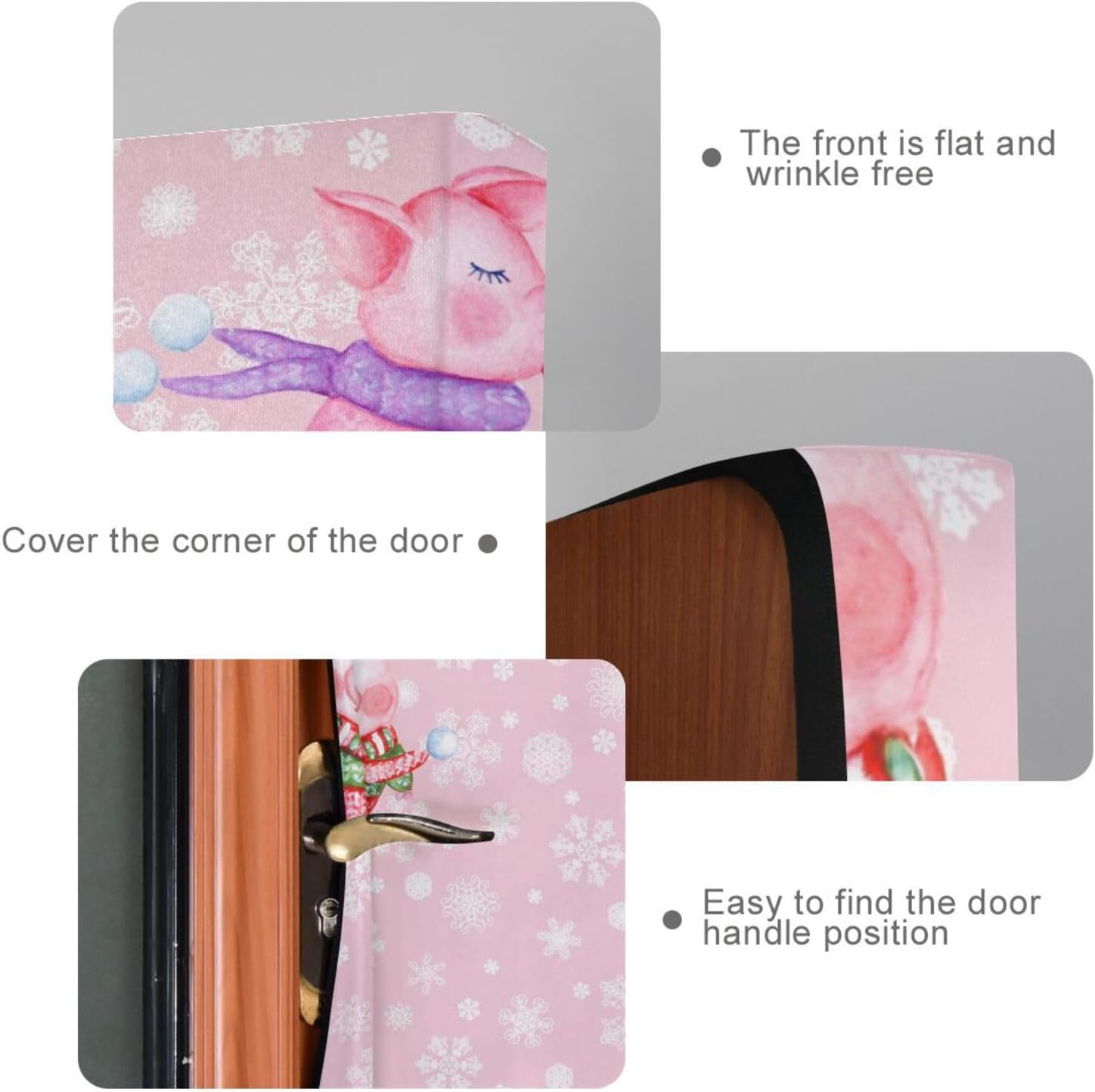 Susiyo Funny Pigs Christmas Door Cover Decoration