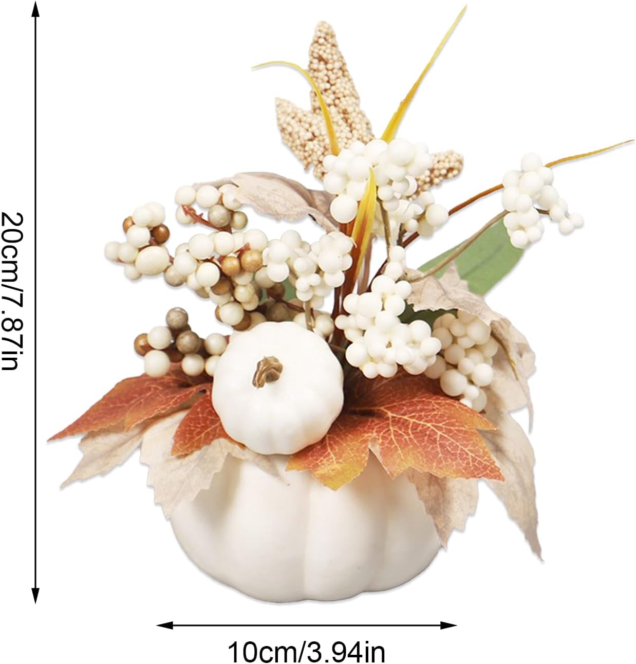 Artificial Pumpkin and Berries Arrangement Fall Decor for Holidays