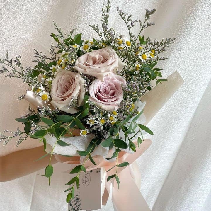Saipro Preserved Limonium Bouquet 25 Stems Real Fresh Sea Lavender
