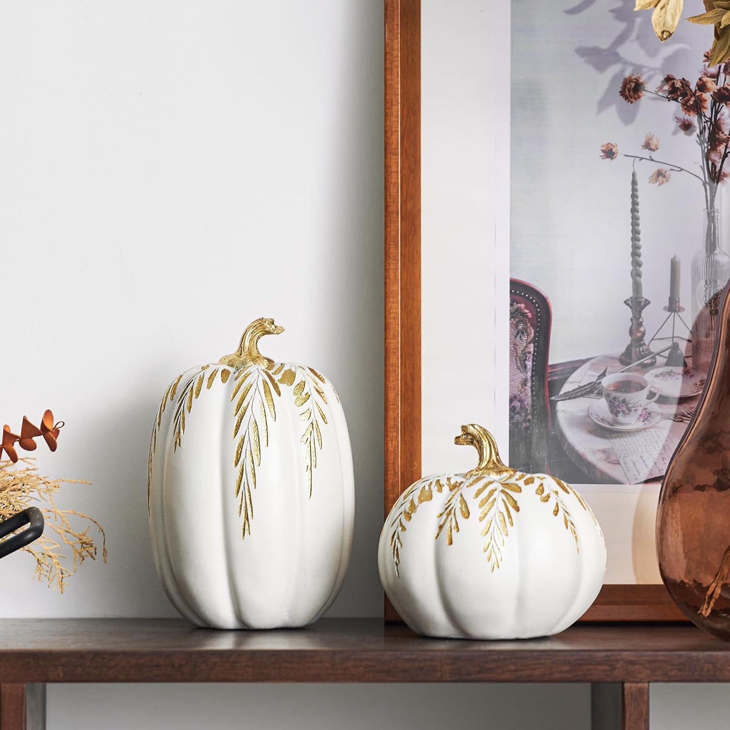 DN DECONATION 2-Pack Fall Pumpkin Decorations