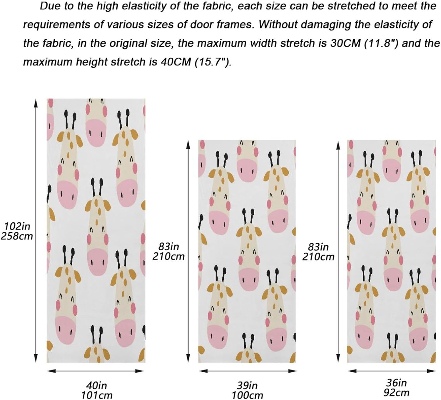 Susiyo Cute Animals Halloween Door Cover 32x79 in
