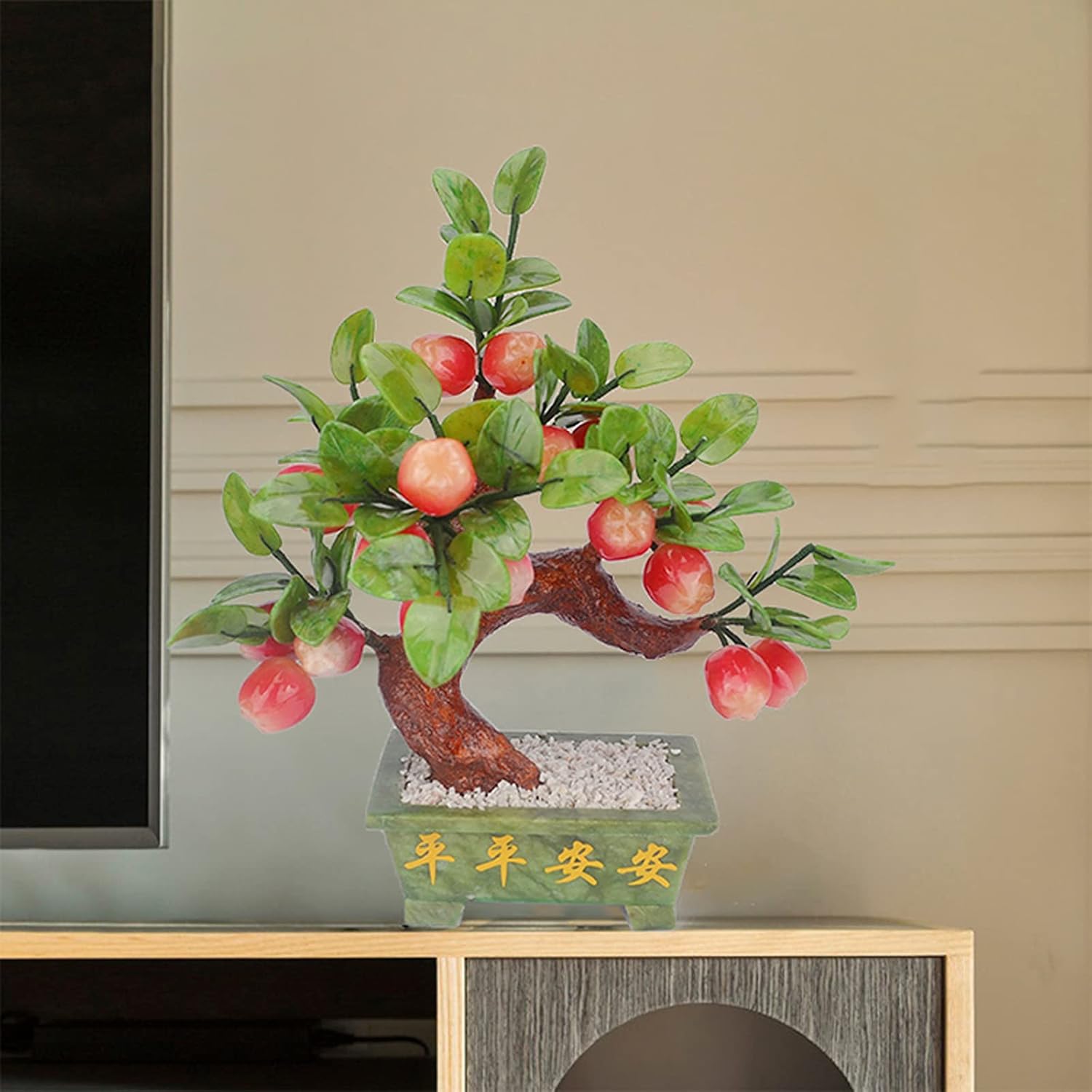 Artificial Jade Bonsai Tree for Home Office Decor