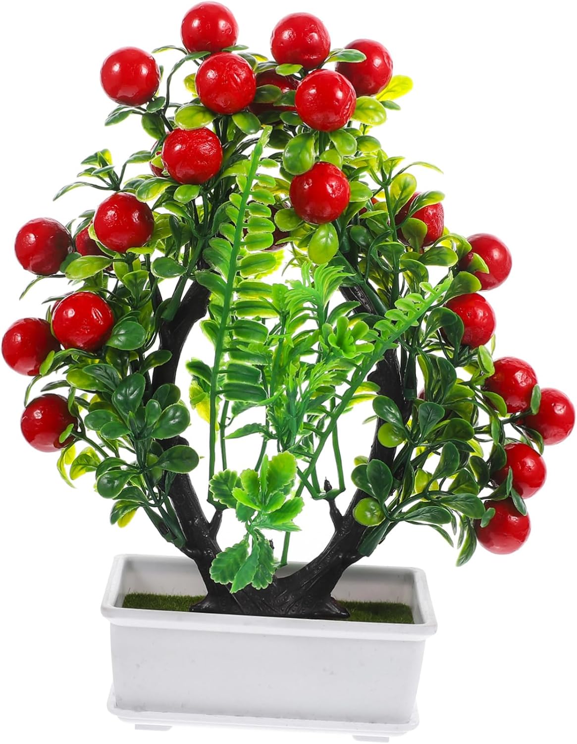 Red Fake Citrus Bonsai Decor 24X20CM