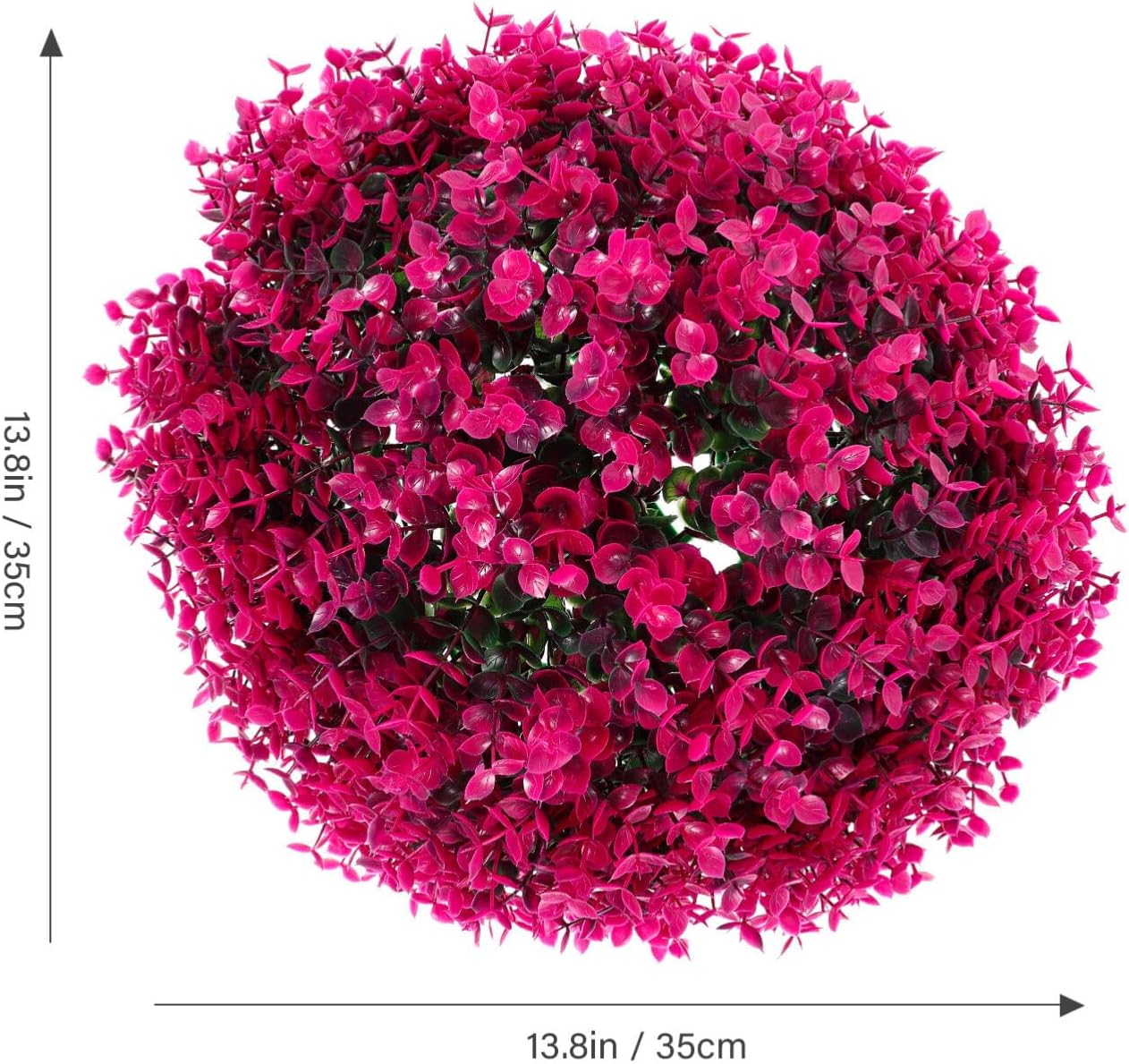 LIOOBO Artificial Topiary Balls Purple Eucalyptus Decor