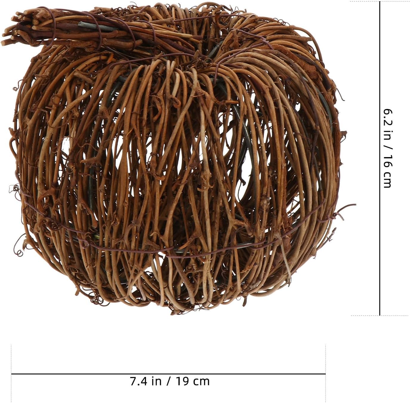 Artificial Rattan Pumpkin Decor 15cm for Halloween Fall