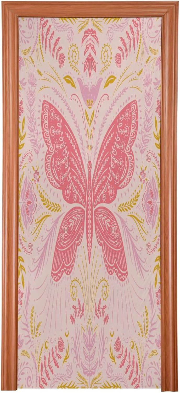 Susiyo Art Floral Butterfly Halloween Door Cover