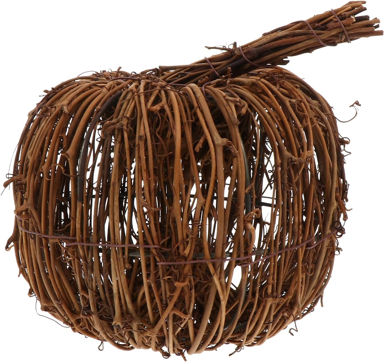 Artificial Rattan Pumpkin Decor 15cm for Halloween Fall