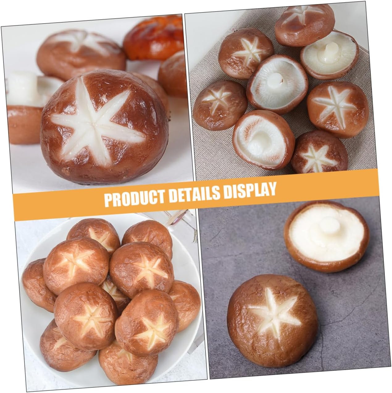 MAGICLULU 5pcs Realistic Shiitake Mushroom Decor Models