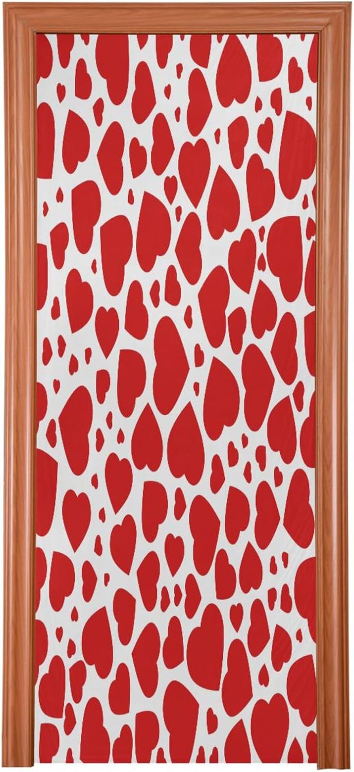 Susiyo Red Heart Halloween Door Cover Decor