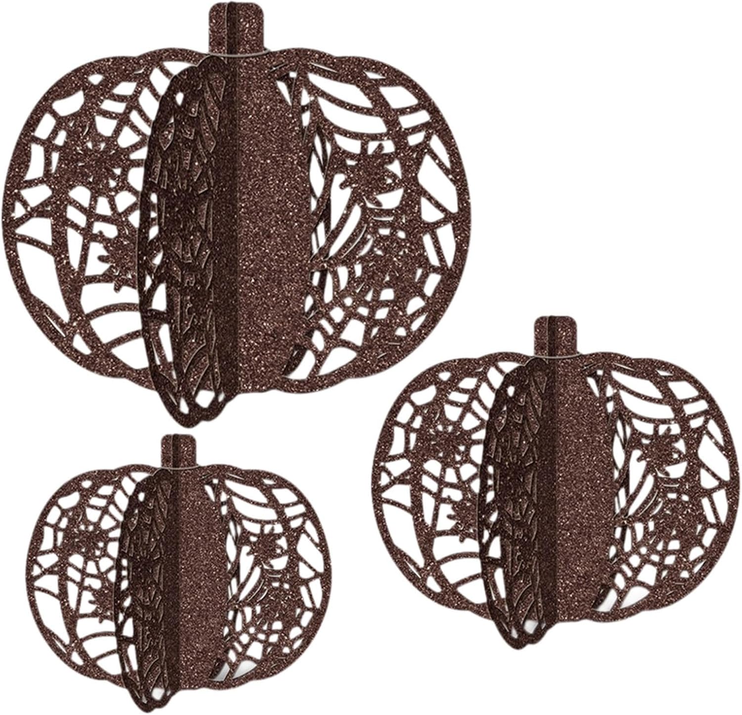 3 Pcs Artificial Pumpkins Decorations for Halloween and Thanksgiving