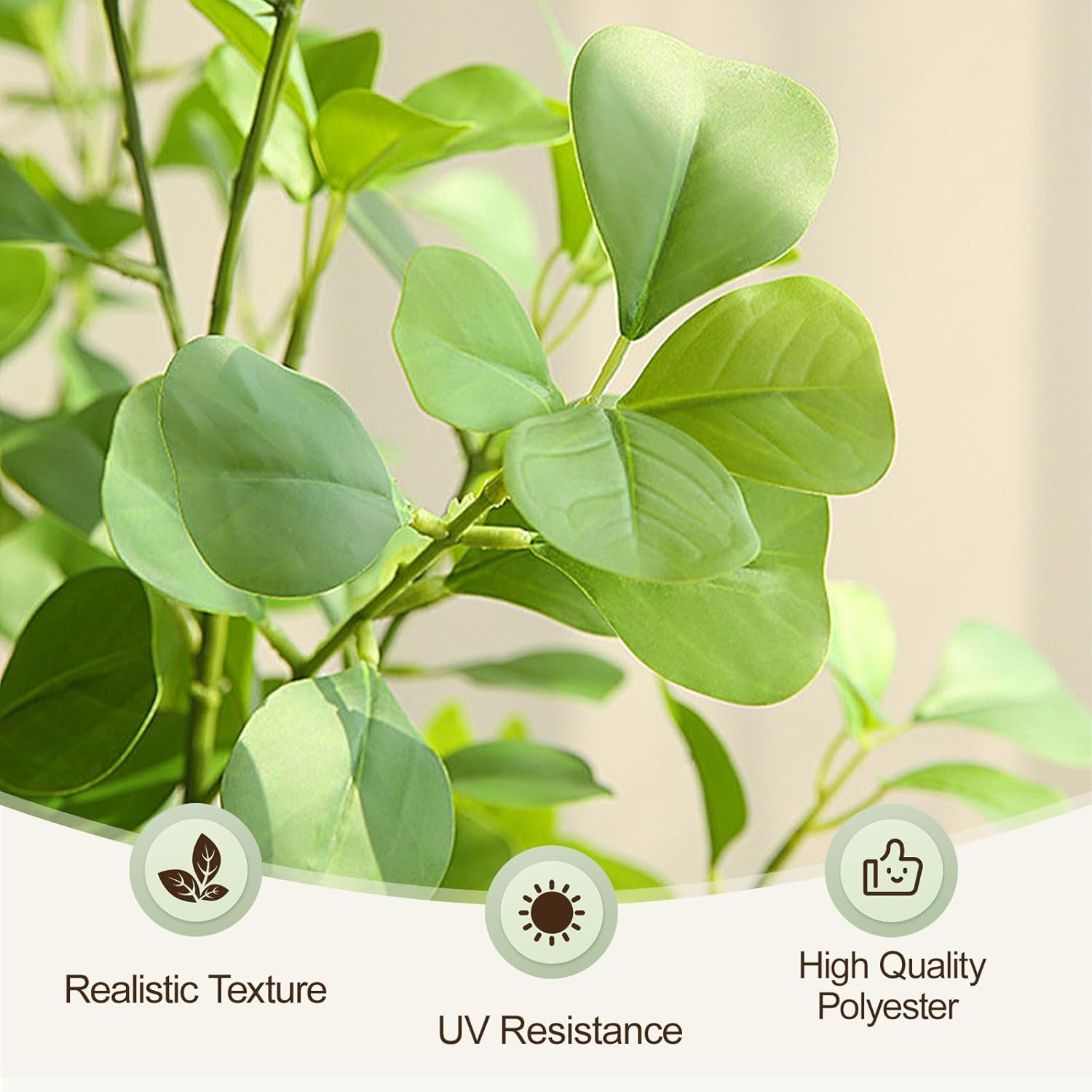 Keeplush 6ft Artificial Ficus Tree with Heart-Shaped Leaves