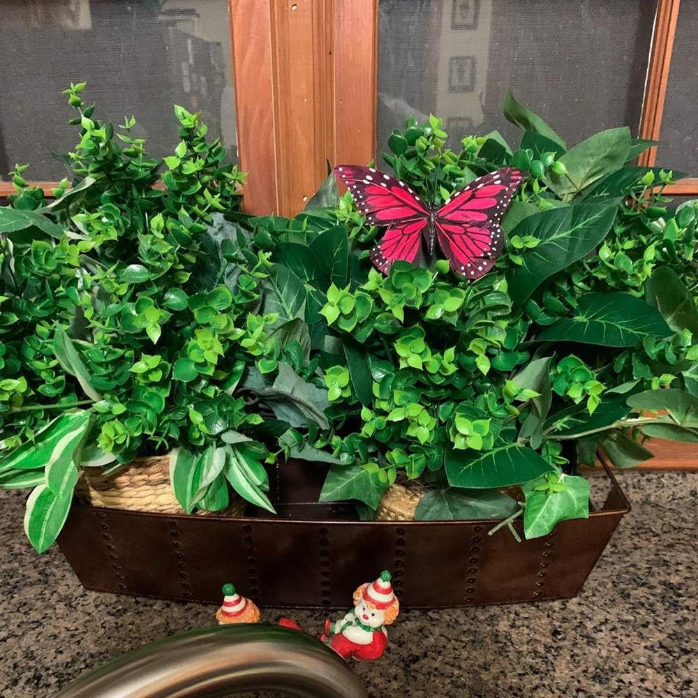 8 Bundles UV Resistant Artificial Boxwood Plants