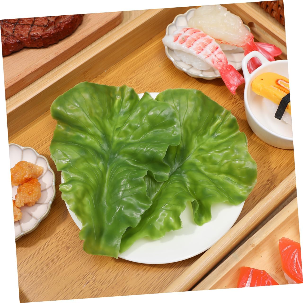 20PCS Artificial Lettuce Leaf Props for Home Restaurant Decor