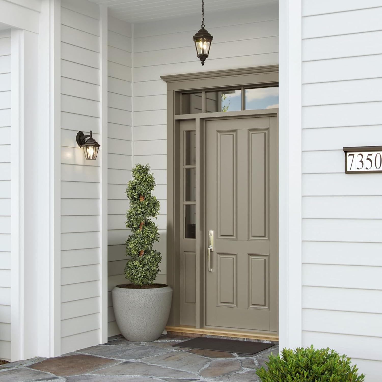 Artificial Boxwood Spiral Topiary Tree - Durable Outdoor Decor