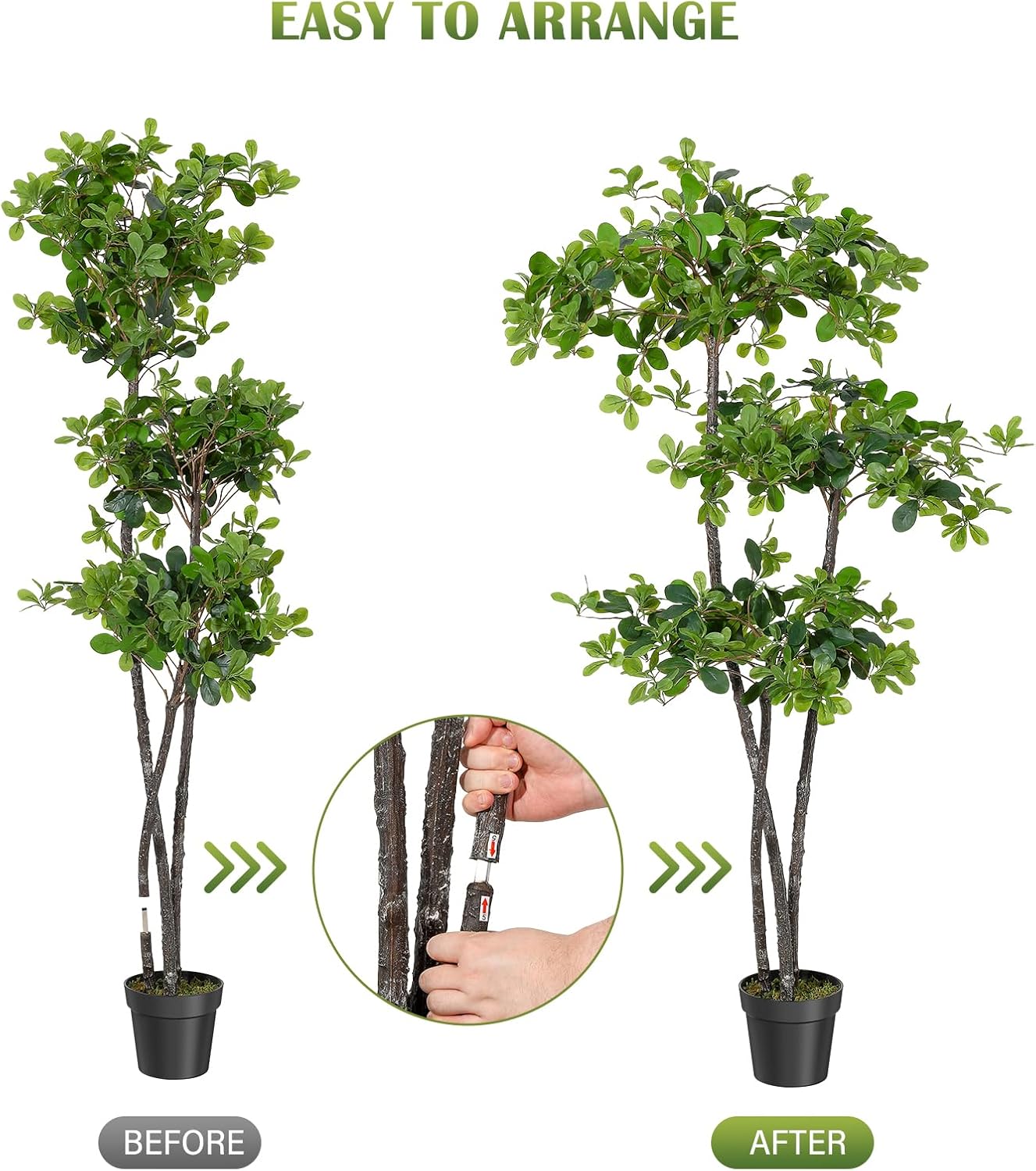GarveeHome Artificial Black Olive Tree with LED Lights