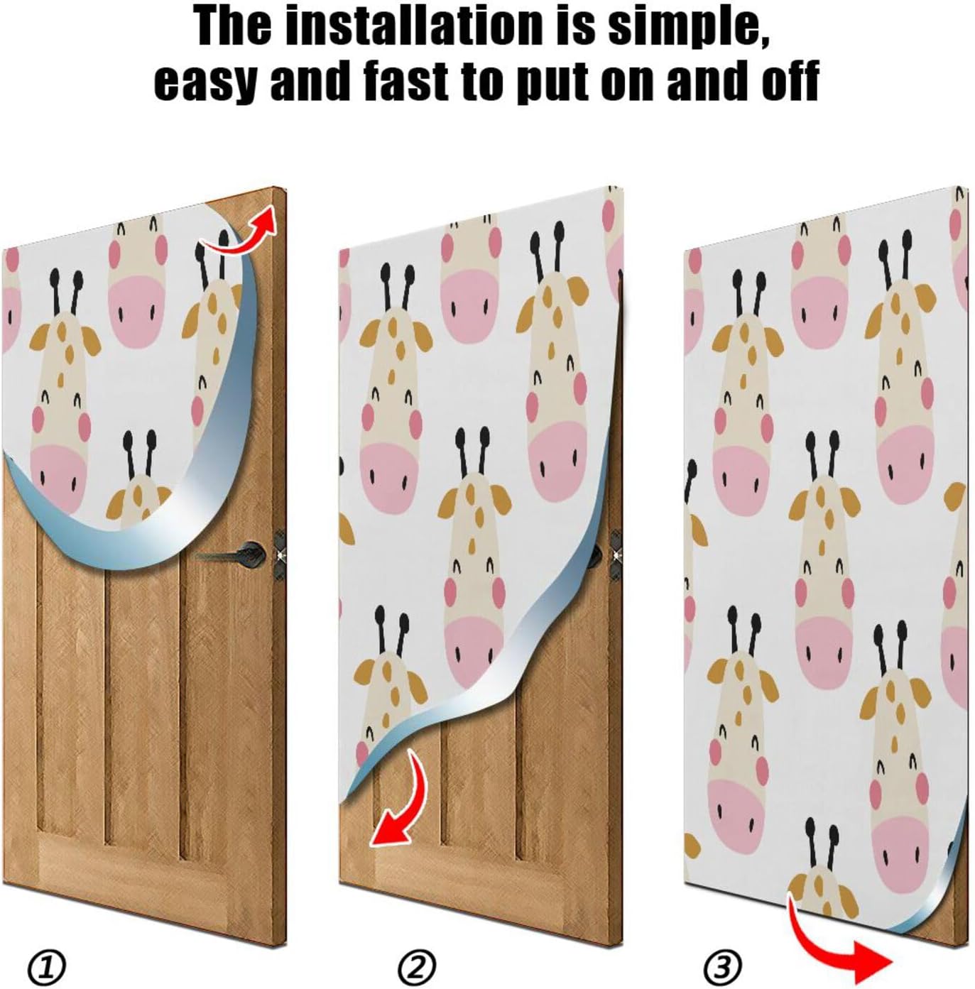Susiyo Cute Animals Halloween Door Cover 32x79 in