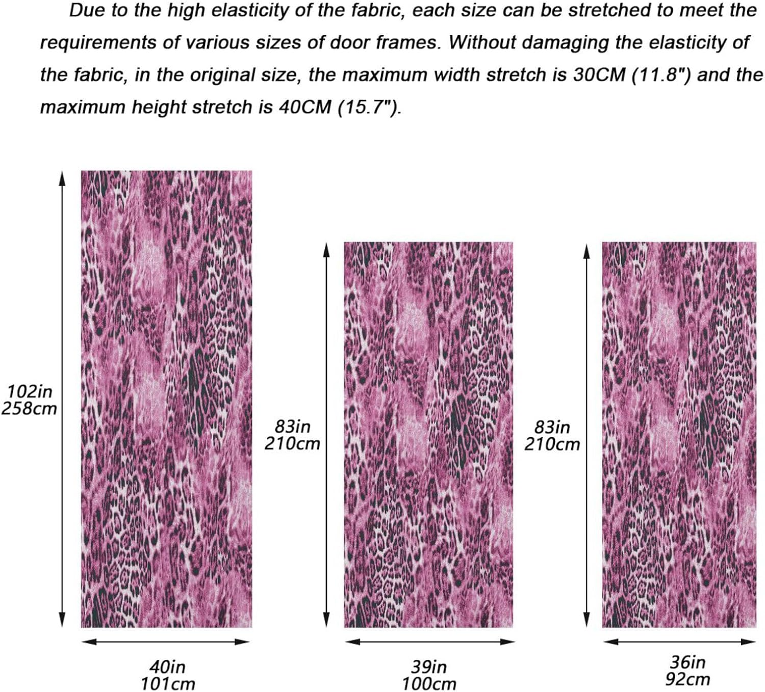 Susiyo Pink Animal Leopard Draft Stopper Door Cover
