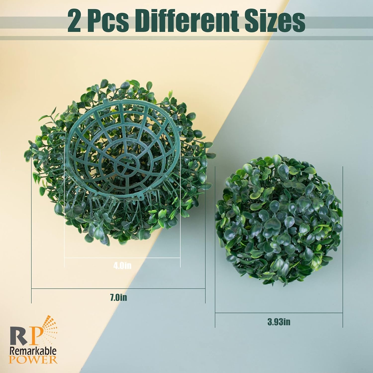 RP Remarkable Power 8 Pack Artificial Boxwood Topiary Balls