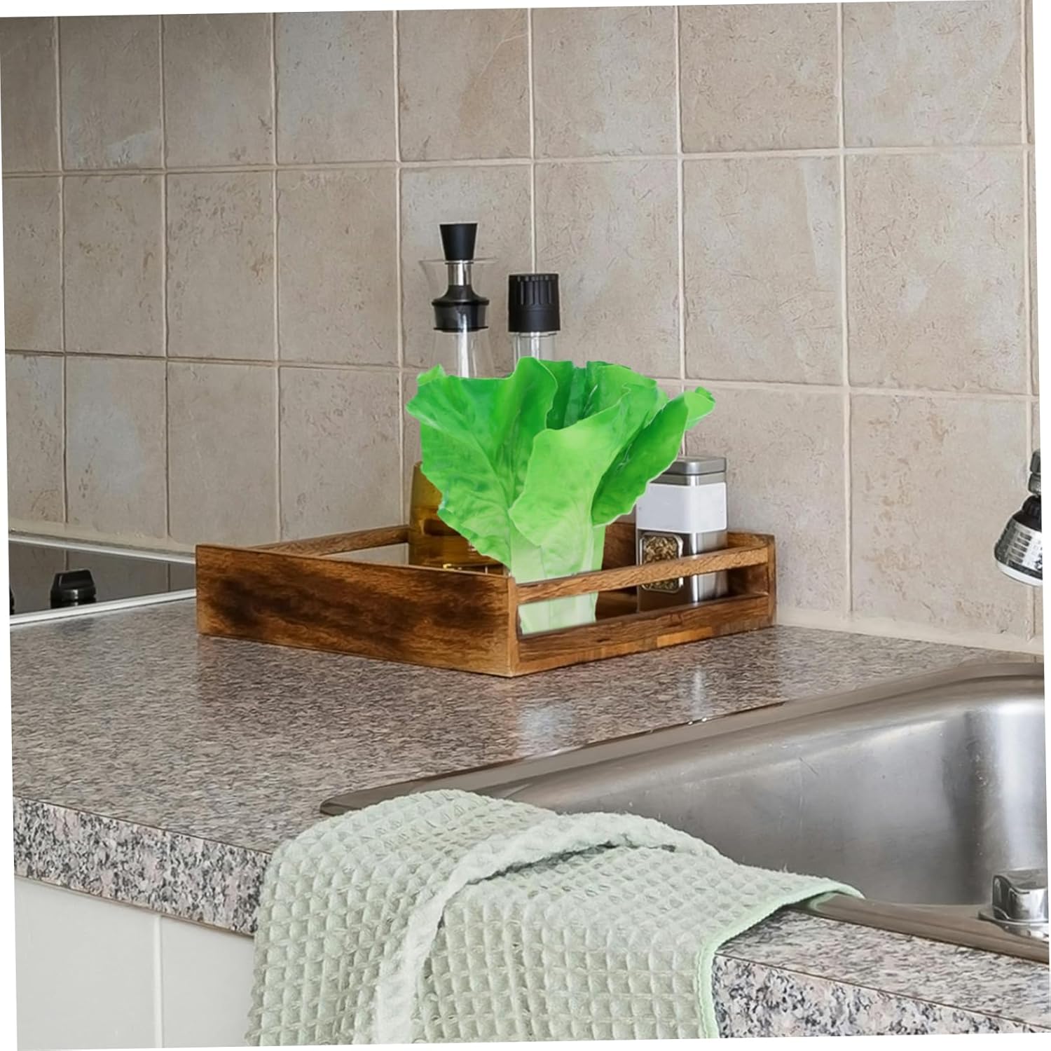 Luxshiny Realistic Lettuce Artificial Vegetable Decor No Maintenance