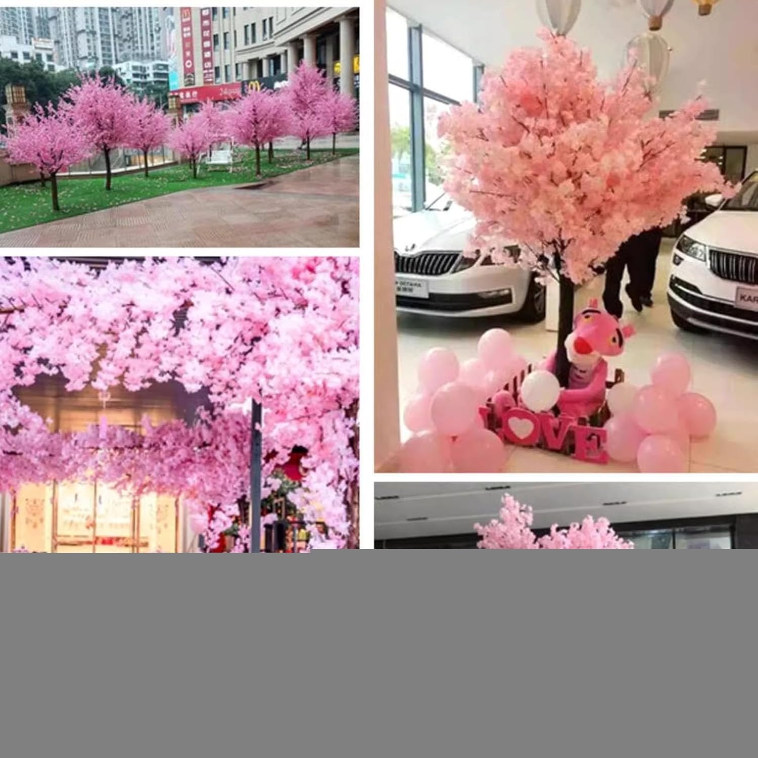 QIUPAI Artificial Cherry Blossom Tree 12x08m Wedding Decor