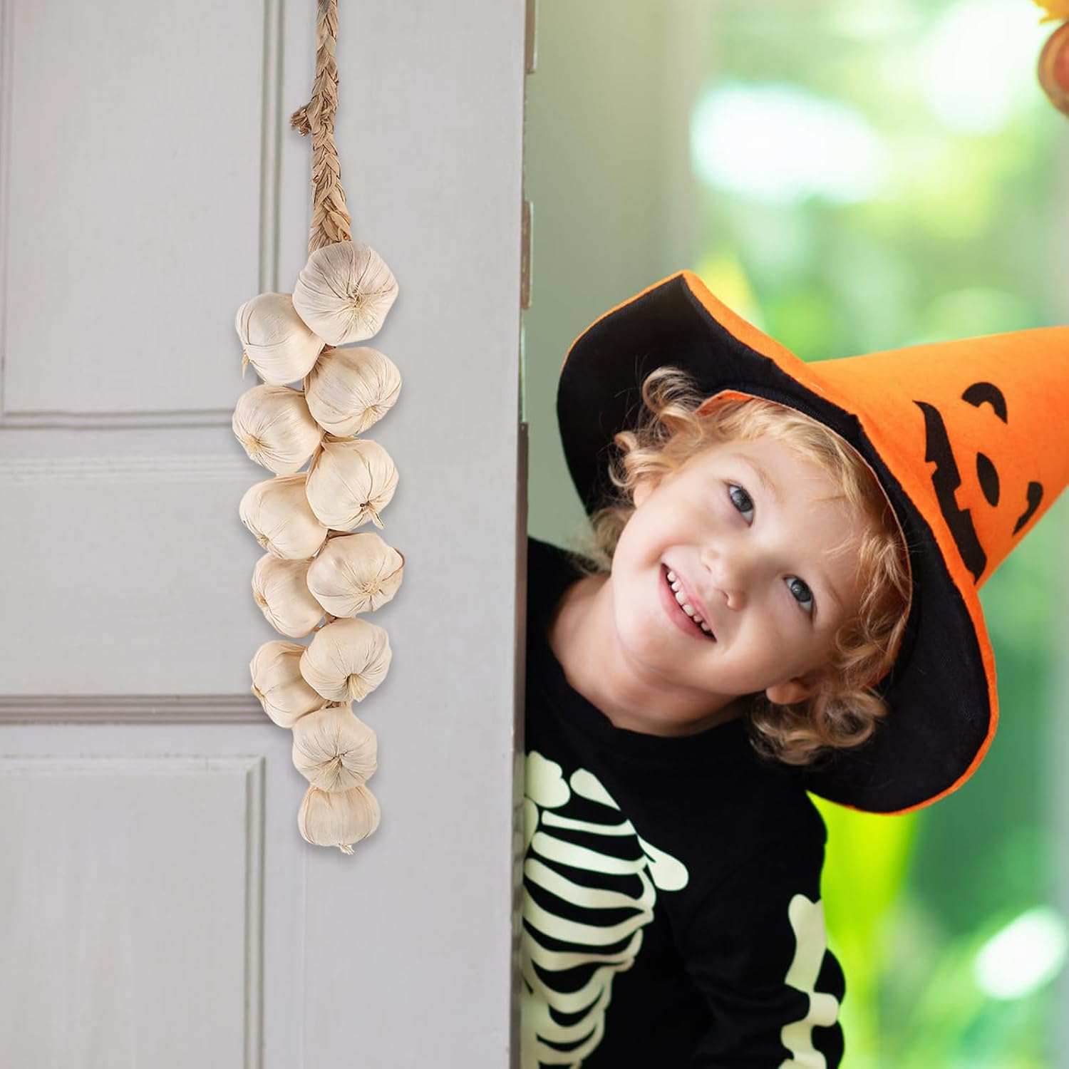 12pcs Halloween Garlic Garland Artificial Strings Indoor Decor