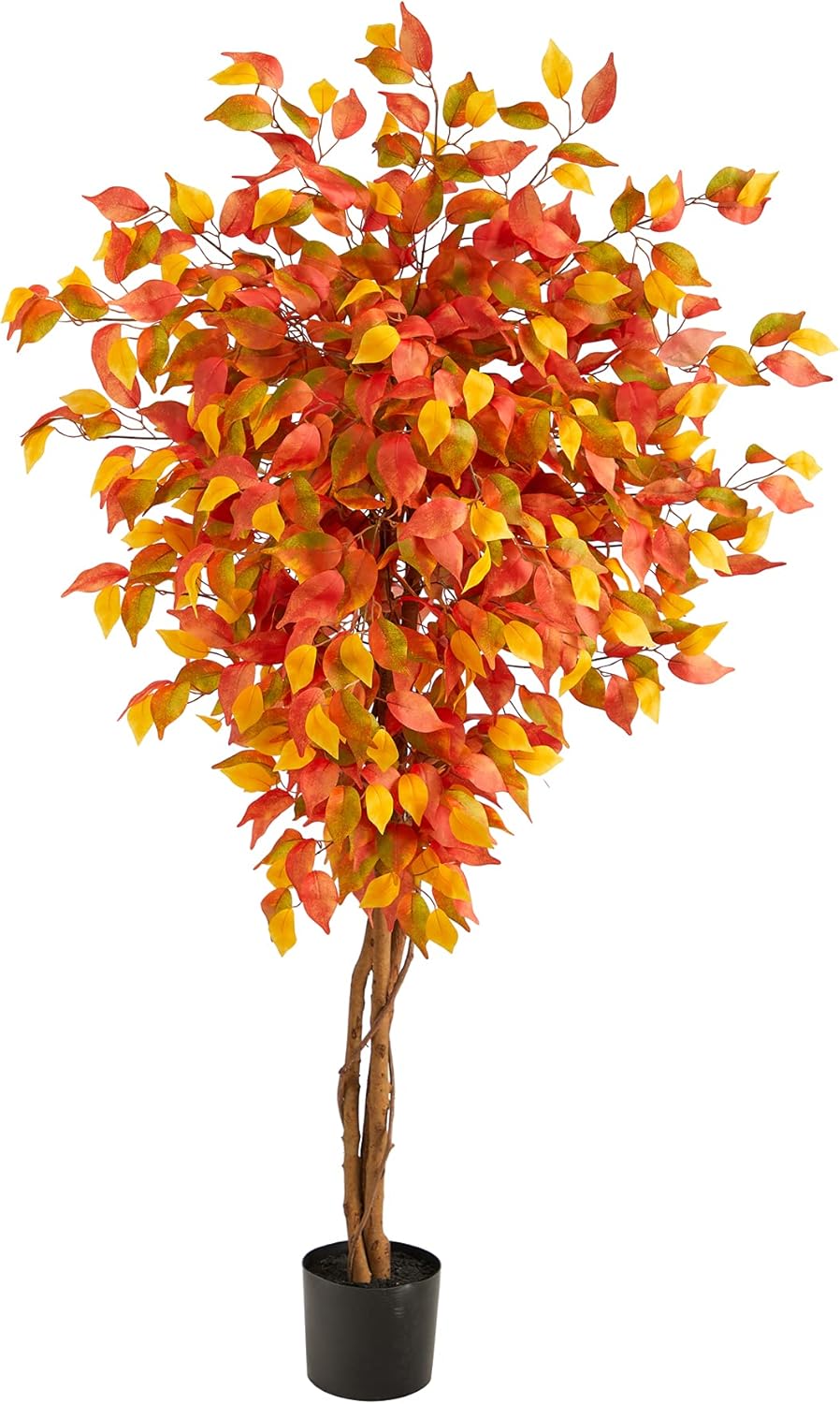 Nearly Natural 5ft Autumn Ficus Artificial Tree