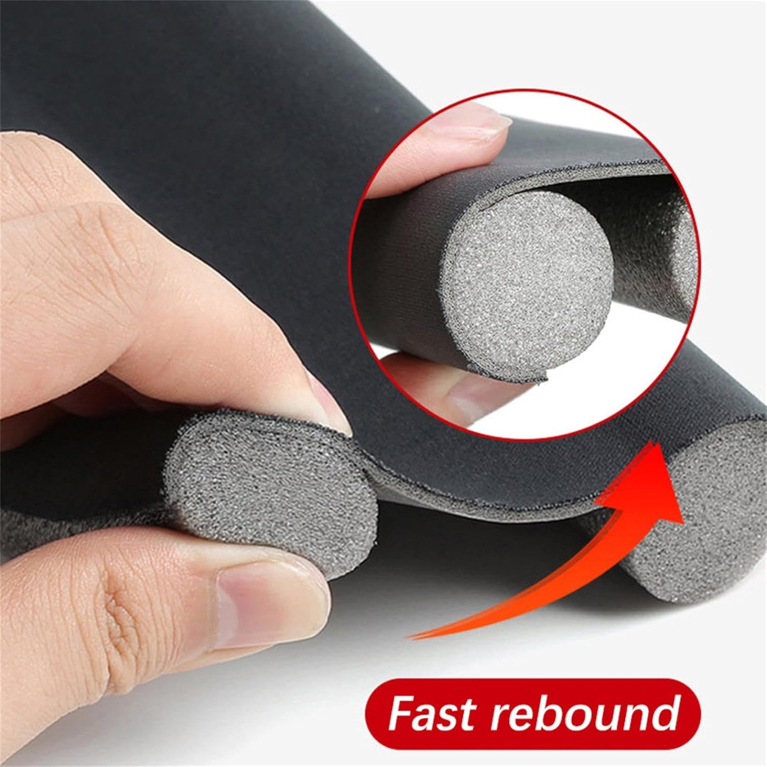 Adjustable Door Draft Stopper - 366 Inch Reduces Air Draft and Noise