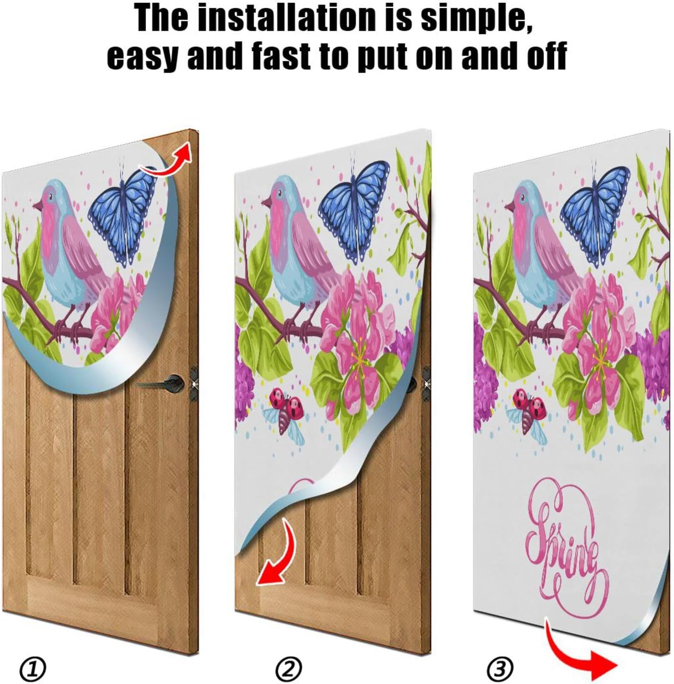 Susiyo Robin Birdie Butterfly Halloween Door Cover