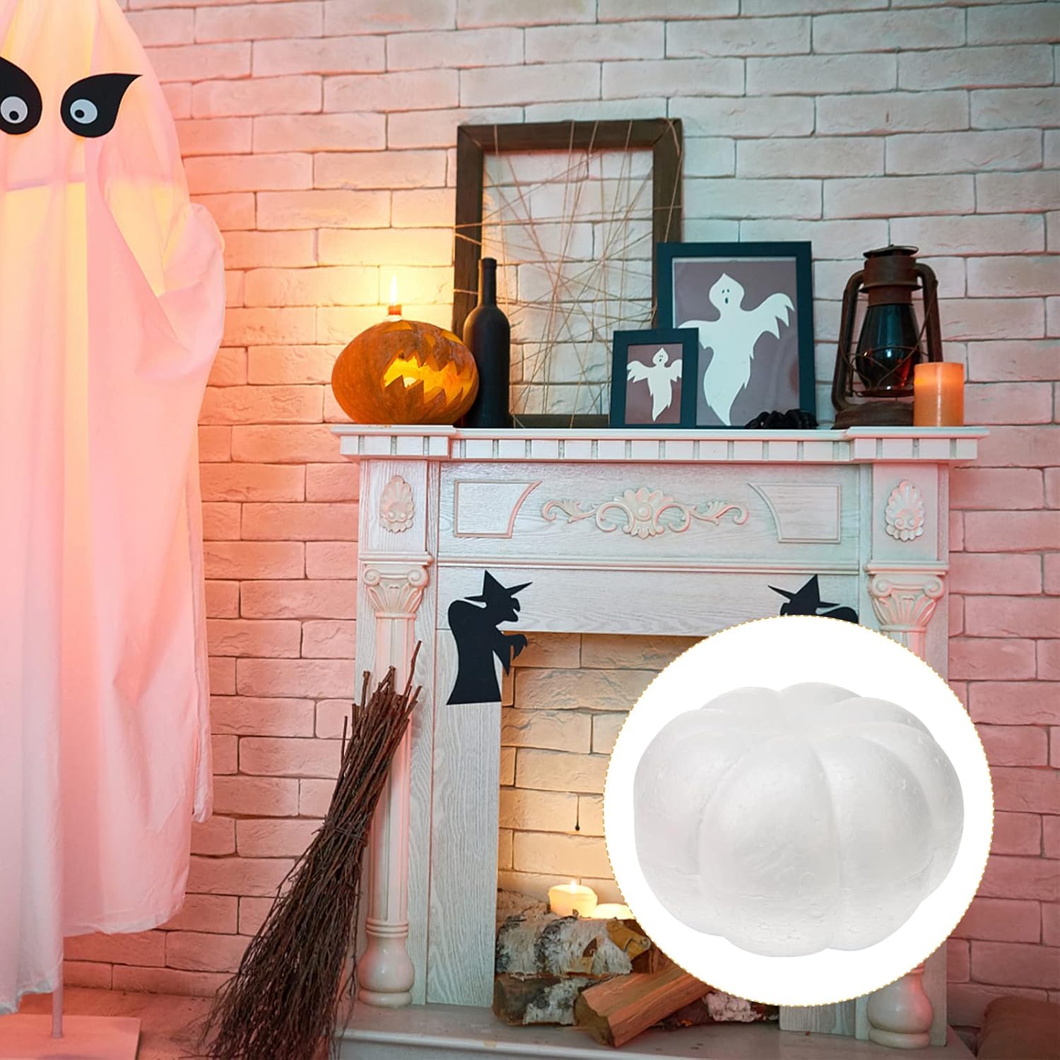Cabilock Large White Artificial Pumpkins 78 Inch