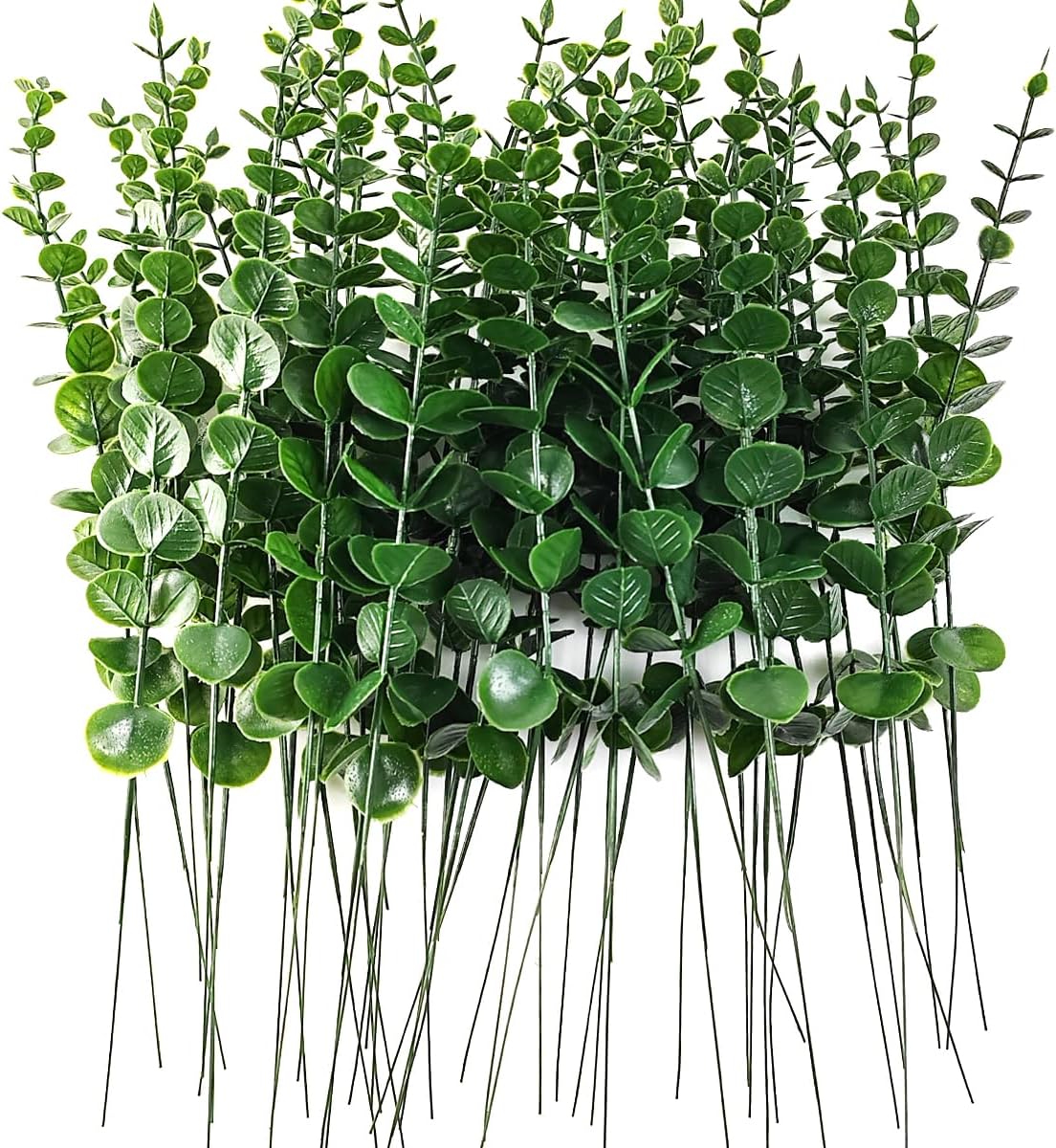 TIHOOD 50PCS Faux Eucalyptus Stems for Decor