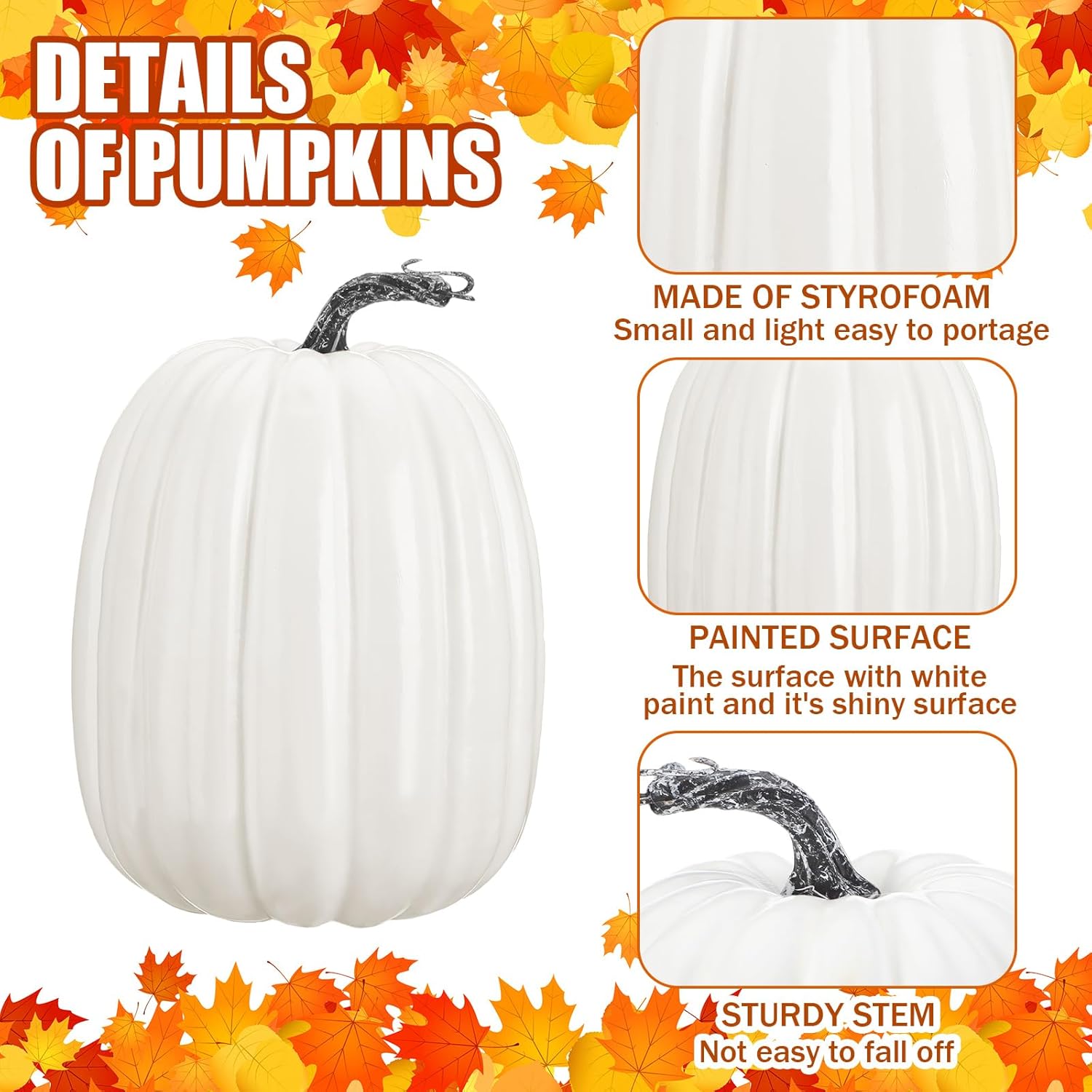 Dandat Jumbo Foam Pumpkin for Halloween Decor