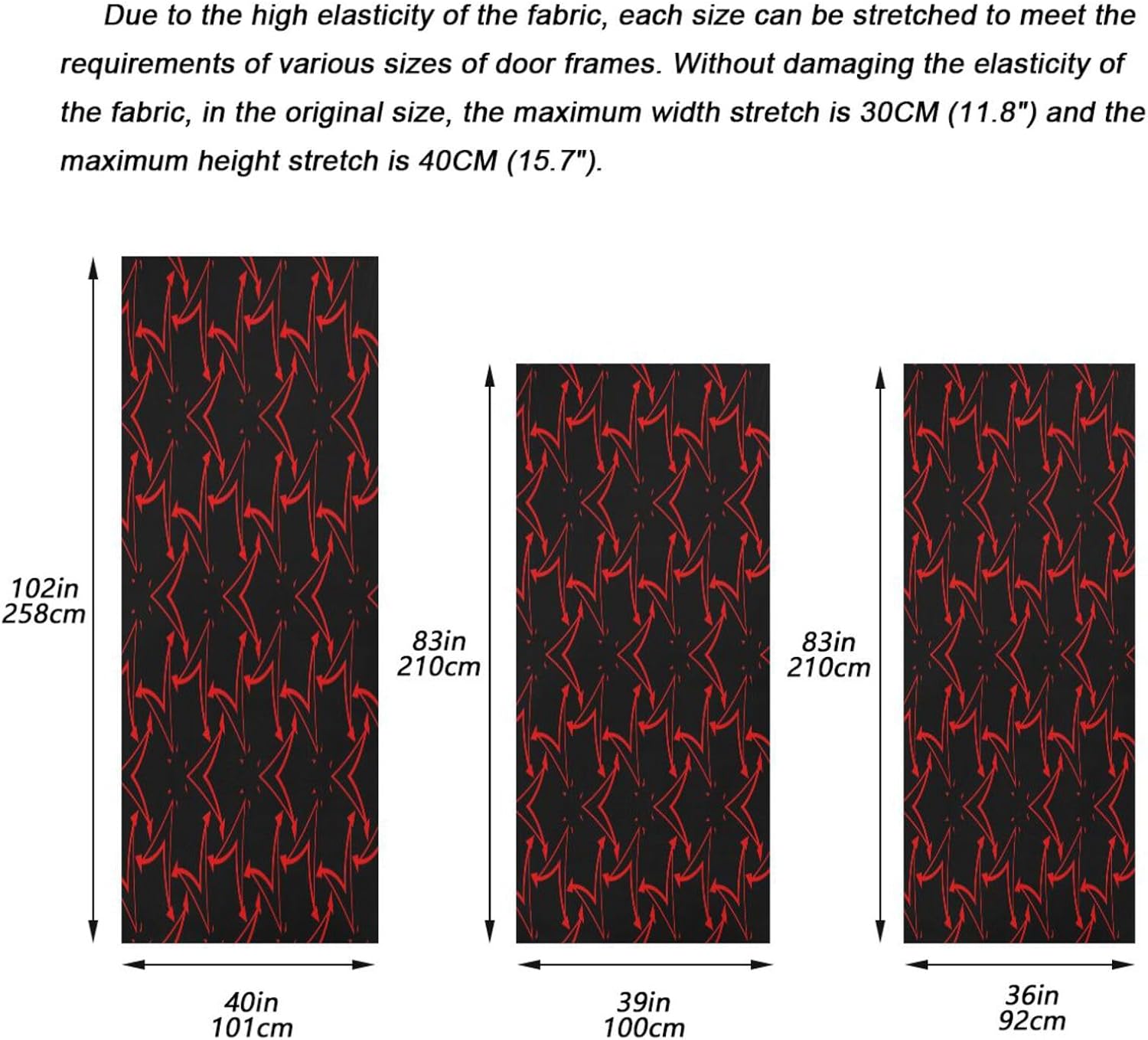 Susiyo Red Line Segment Halloween Door Cover