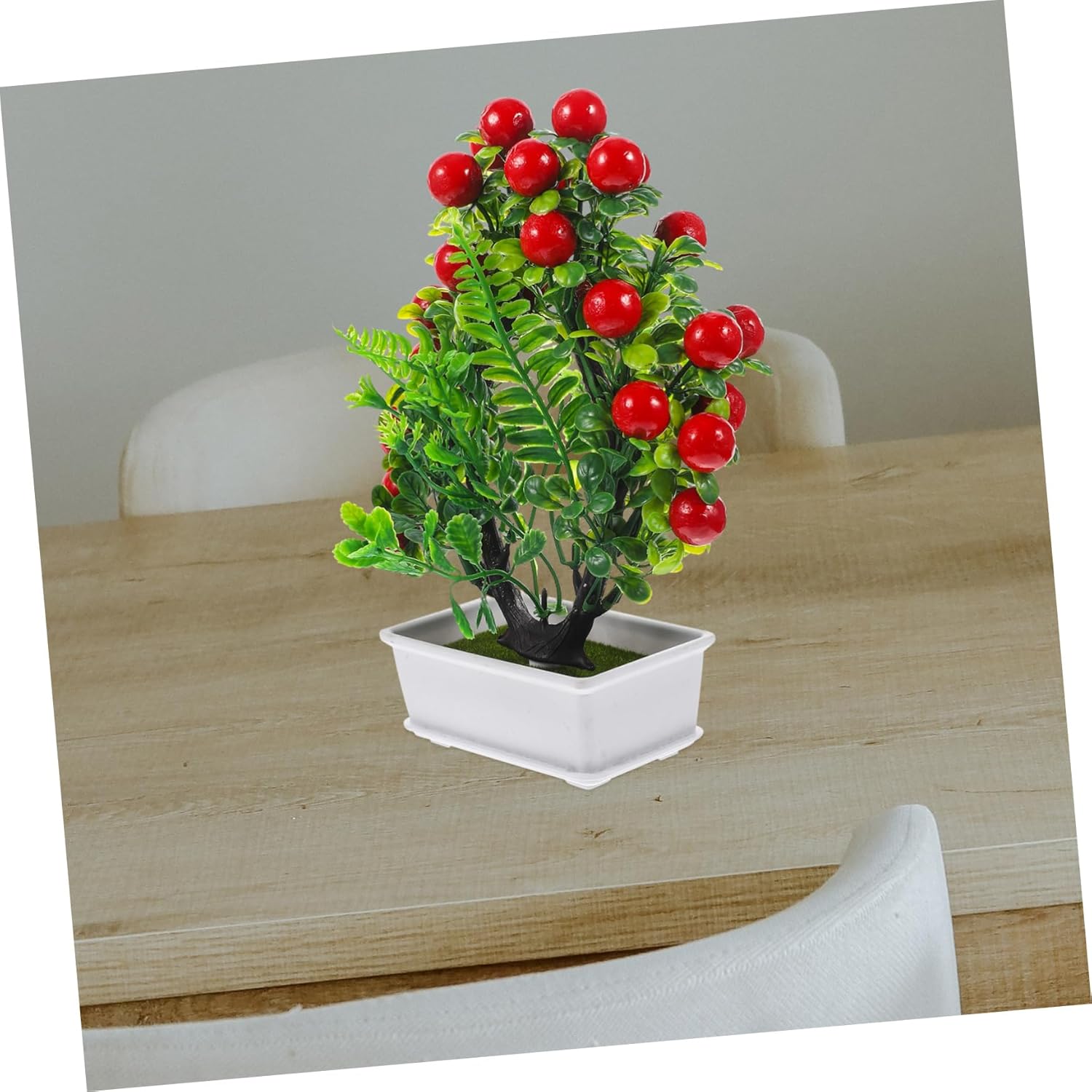 Red Fake Citrus Bonsai Decor 24X20CM