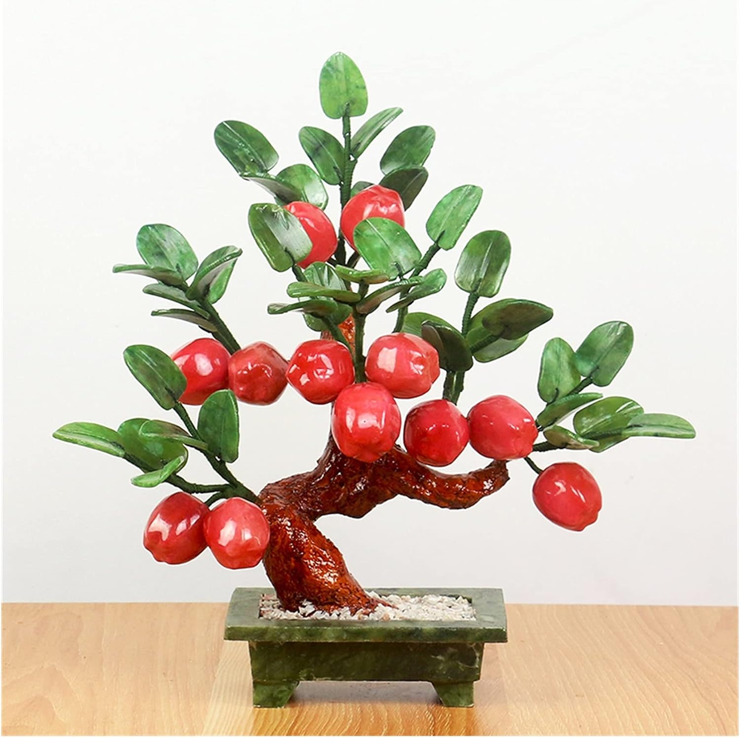 Artificial Bonsai Tree Jade Stone Decor for Home Office