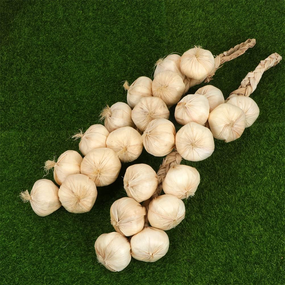 Sewroro 3Pcs Artificial Garlic Strings Decor