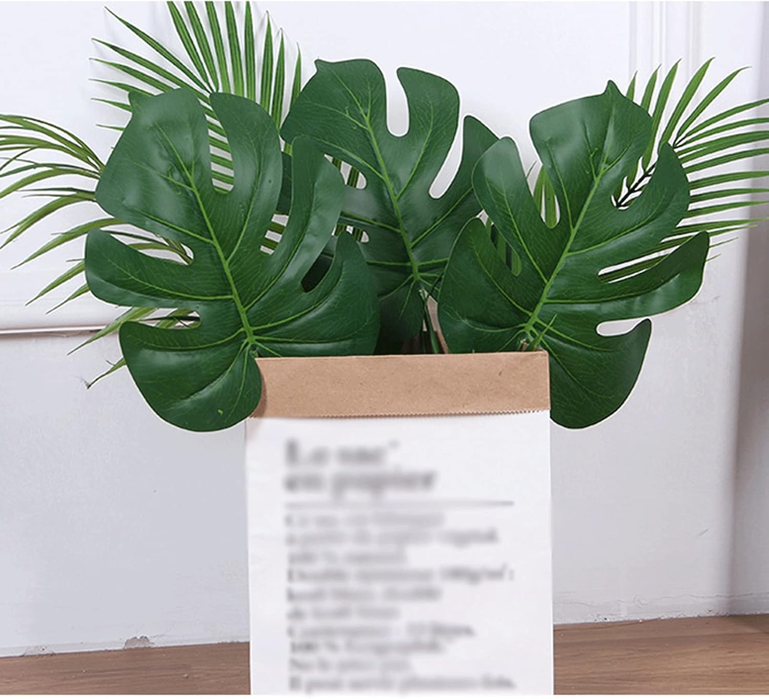 Artificial Bonsai Tree 23 Inch Artificial Monstera Plant with Realistic Leaves