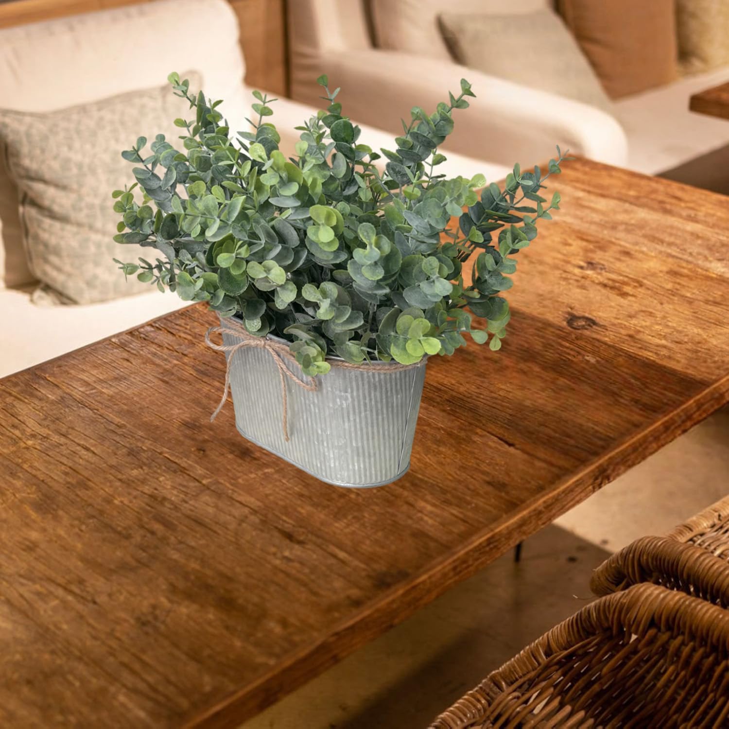 Hopeme Artificial Eucalyptus Leaves Table Centerpiece