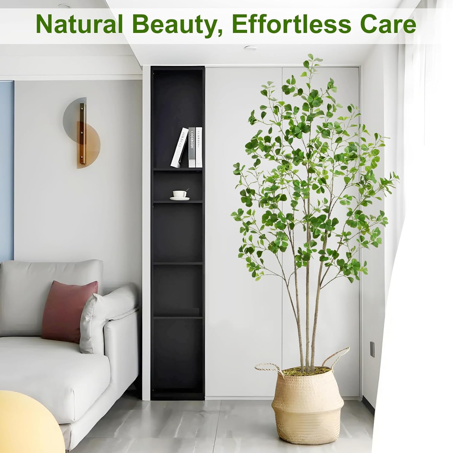 Keeplush 6ft Artificial Ficus Tree with Heart-Shaped Leaves