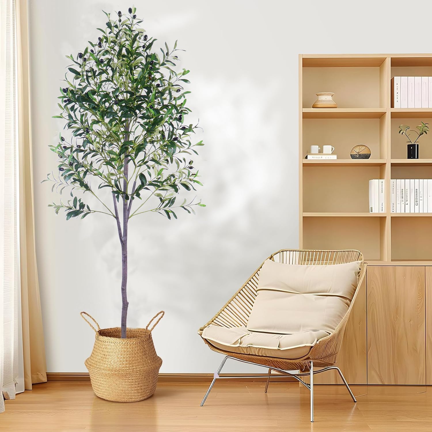 YJH 6ft Artificial Olive Tree with Realistic Fruit