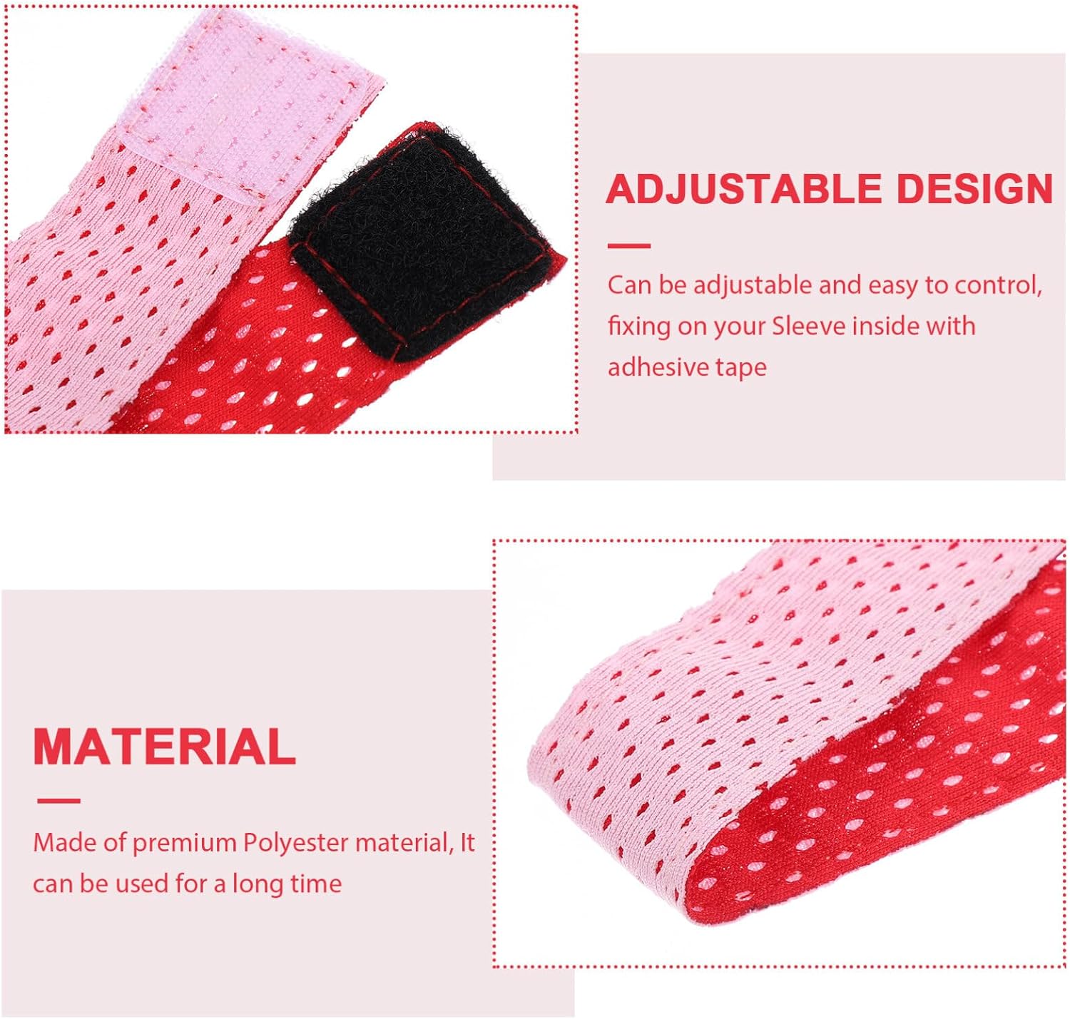 Sosoport 6pcs Adjustable Sleeve Ties for Sports